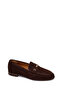 Women's Brown Buckle Suede Leather Masculine Loafer 26Pfd230110 - 8