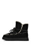 Women's Black Lace-Up Thick Soled Suede Teddy Boots 25Wfe402210 - 3