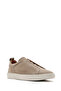 Men's Beige Thick Soled Sports Shoes, Suede Leather Sneaker 26Sfd631610 - 7
