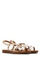 Women's Gold Knitted Detailed Sandals 26Sfe461014 - 2