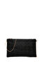Women's Black Long Chain Strap Braided Portfolio Bag 26Pbd220029