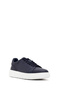 Men's Navy Blue Lace-Up Thick Sole Sports Shoes, Leather Sneaker 26Sfd612718 - 7