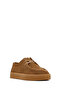 Women's Tan Suede Leather Masculine Shoes 26Pfd420010 - 7
