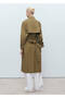 Double Button Long Trench Coat - 4
