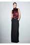 High Collar Satin Blouse - 2