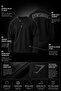 Shark+ Extra Oversized Men's Long Sleeve T-Shirt – Relaxed Fit, Soft-Textured Sports Gym Top - 3