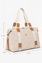 Large Size Beige-Tan Lettered Leather Women's Hand & Shoulder Bag – Stylish Spacious Bag for Sports, Daily Use, and Short Trips - 4