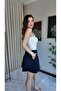 Women's Mini Skirt with Pockets - 3