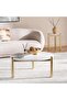 Monete End Table Marble - Gold & White - 5