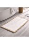 Delilah Scallop Cotton Bathmat 60x90cm - Beige/white