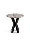 Eskola New End Table Marble - White Black ~ White - 2