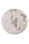 Glyph Tufted Abstract Rug Dia 120cm - Grey - 3