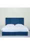 POLINA KING BED VELVET BLUE 180X200 CM - 4