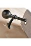 Modern Ball 19/16mm Extendable Single Curtain Rod 70x122cm - Black Matt - 2