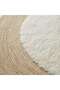Cozy Corn Shaggy Round Rug 120cm Round -natural/white - 2
