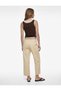 Cotton Low Waist Pocketed Baggy Trousers with Zipper Detail - 4