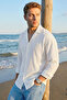 Men's Thin Anti-Sweat O Oversized White Wrinkle-Free Fabric No-Iron Shirt New Season - 6