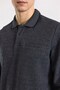 Antrasit Regular Düz Polo Yaka Sweatshirt - 2