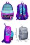 Girls' Pink and Purple Turtle Patterned Five-Piece Primary School Bag Set - 2