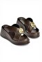 Y973965409 Brown Wedge Sole Women's Slippers - 5