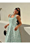 Women's Polka Dot Patterned Long Strap Dress - 4