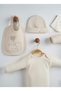10 Piece Hospital Discharge Set with Teddy Bear Embroidery, Newborn Baby Bodysuit Set with Cotton Blanket - 3