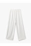 Women's High Waist Palazzo Pants with Pockets Viscose Fabric - 4