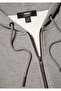 Seal Logo Embroidered Hooded Zippered Gray Sweatshirt 066979-34686 - 7