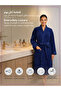 1 Pcs Unisex L Size Kimono Collar 330Gsm Microfiber Quick Absorbent Drying Robe with Belt and Pockets - 3