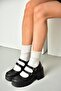 R996055009 Black Thick Heeled Women's Shoes - 5