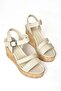 S996061209 Beige Wedge Heeled Women's Shoes - 7