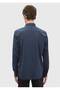 Navy Blue Printed Casual Fit Long Casual Shirt - 6