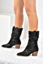 Black Drawstring Dallas Women's Boots J404040009 - 5