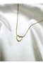 Gold color steel heart necklace pinterest style - 2