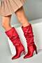 L404868039 Burgundy Velvet Thin Heeled Women's Boots