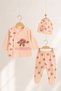 Baby Girl Cross-Stitch Embroidered 3-Piece Bodysuit Set with Hat (0-3 Months) Newborn - 4