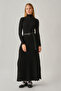 Pleated Knitwear Skirt Black - 7