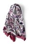Cherry Purple Tile Tulip Voile Silk Scarf - 3