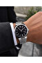 Men's Wristwatch Silver Color Black Dial with Calendar Stylish Design Gift Boxed - 2