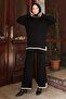 Slit Detailed Knitwear Set Black 6152 - 3