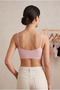 Pink Cotton Thin Strap Bustier with Removable Pads 3-Pack Sports Bra - 4