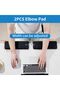 2-Piece L-Shaped Desk Elbow Pad, Memory Foam Elbow Support Padding, Non-Slip Ergonomic Desk Edge Cushion, for Office Home, Diamond Black - 5