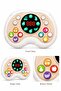 Pink Handheld Game Console Kids Game Console with 999 Levels Multiplayer VS Pair Mode Fruit Series LED Screen Portable Travel Gaming Toy for Children Age 3 Plus - 5