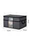 6-Piece Mega Size Quilt Storage Bag - Windowed Pillow Quilt Storage Bag 75 X 40 X 40 Cm Anthracite - 3