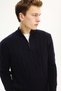 Regular Fit Lacivert Triko - 6