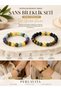 Natural Stone Luck Success Abundance Bracelet Set