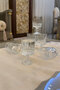 Coffee Side Presentation Glass Set of 6 – Stylish Footed Glass Cups – Crystal Cut Design 80 ml - 7