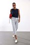 Navy Blue Lina 100% Cotton Blouse - 2