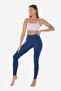 Women's Navy Blue Combed Modal High Waist Sports Leggings 1905 - 3