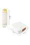 Mega Flex Bento Lunch Box 1864ml w/ Sip Switch Water Bottle 1000ml | Leakproof Meal Box w/ Steel Jar – Ivory Terracotta - 8